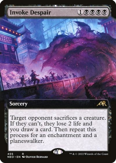Invoke Despair Extended Art Kamigawa: Neon Dynasty Magic card