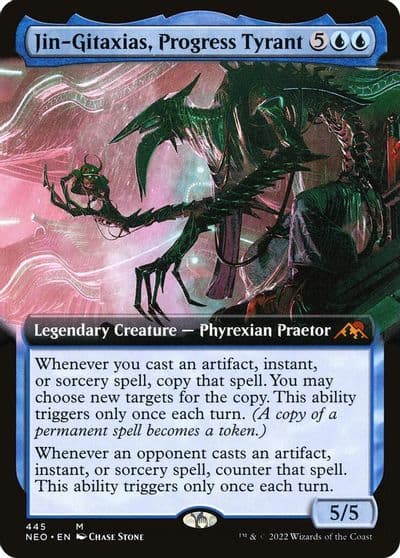 Jin Gitaxias Progress Tyrant Extended Art Kamigawa: Neon Dynasty Magic card