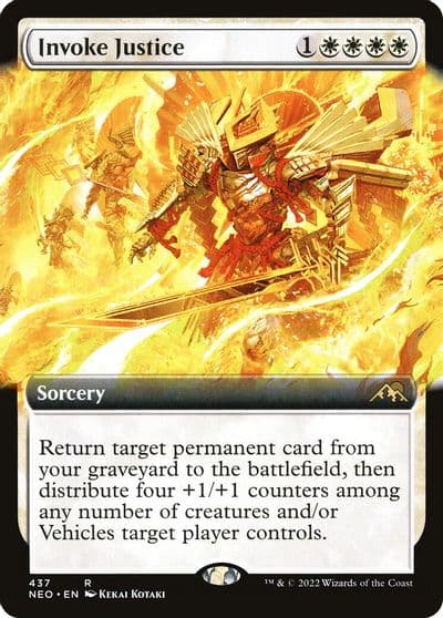 Invoke Justice Extended Art Kamigawa: Neon Dynasty Magic card