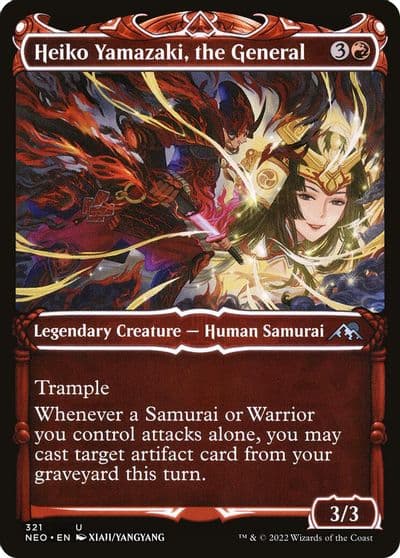 Heiko Yamazaki the General Showcase Kamigawa: Neon Dynasty Magic card