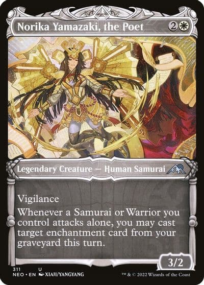 Norika Yamazaki the Poet Showcase Kamigawa: Neon Dynasty Magic card