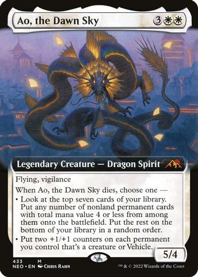 Ao the Dawn Sky Extended Art Kamigawa: Neon Dynasty Magic card