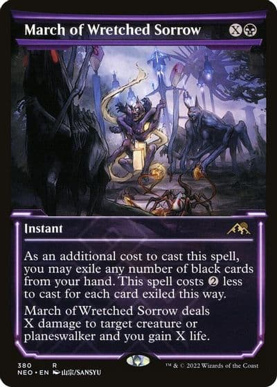March of Wretched Sorrow Showcase Kamigawa: Neon Dynasty Magic card