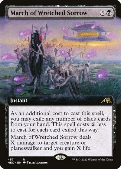 March of Wretched Sorrow Extended Art Kamigawa: Neon Dynasty Magic card
