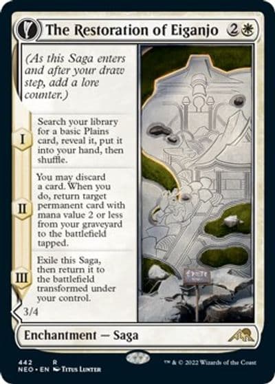The Restoration of Eiganjo Extended Art Kamigawa: Neon Dynasty Magic card