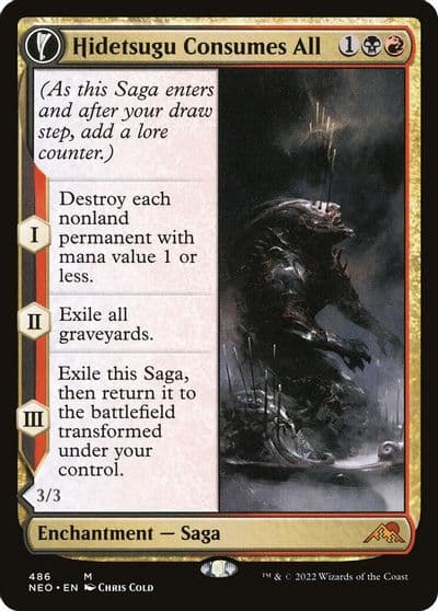 Hidetsugu Consumes All Extended Art Kamigawa: Neon Dynasty Magic card