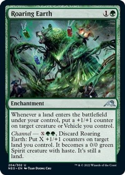 Roaring Earth Kamigawa: Neon Dynasty Magic card