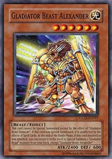Gladiator Beast Alexander Gladiator's Assault Yu-Gi-Oh! card
