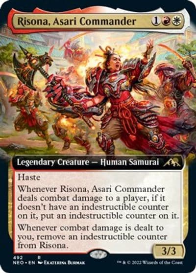 Risona Asari Commander Extended Art Kamigawa: Neon Dynasty Magic card