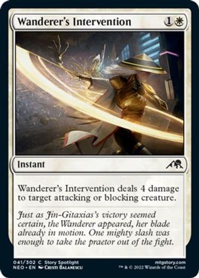 Wanderers Intervention Kamigawa: Neon Dynasty Magic card