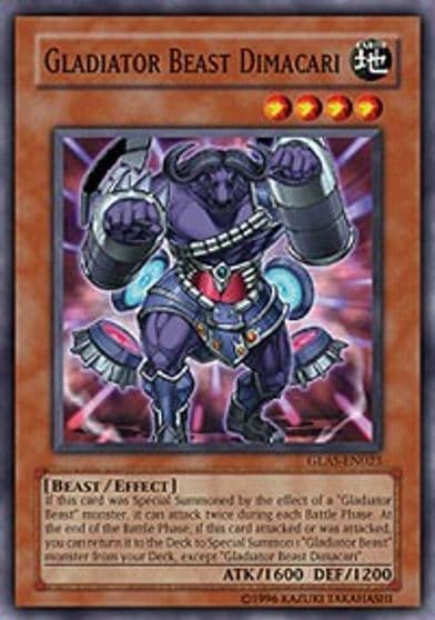 Gladiator Beast Dimacari Gladiator's Assault Yu-Gi-Oh! card