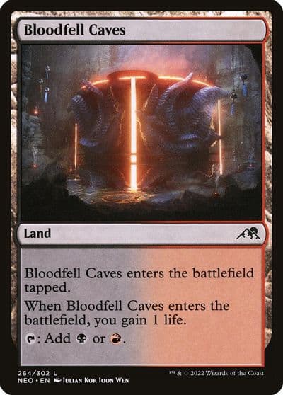 Bloodfell Caves Kamigawa: Neon Dynasty Magic card