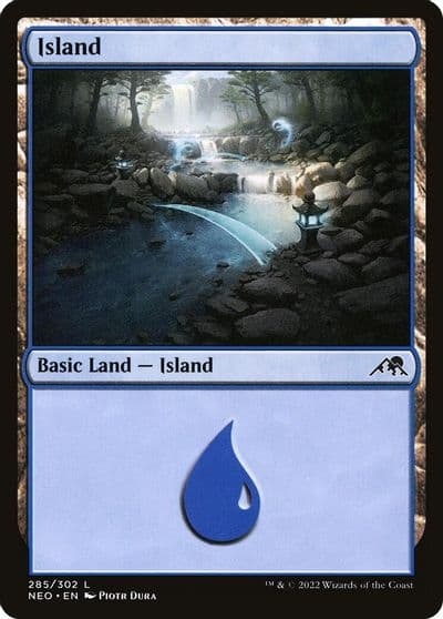 Island 285 Kamigawa: Neon Dynasty Magic card