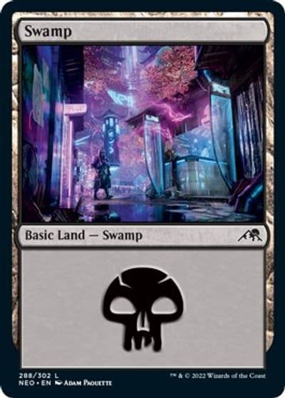 Swamp 288 Kamigawa: Neon Dynasty Magic card