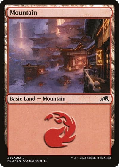 Mountain 290 Kamigawa: Neon Dynasty Magic card