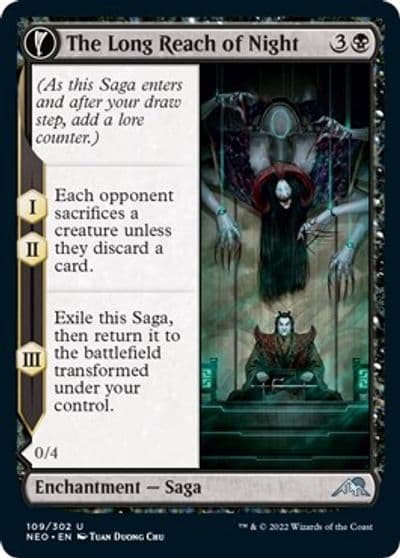 The Long Reach of Night Kamigawa: Neon Dynasty Magic card