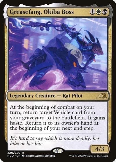 Greasefang Okiba Boss Kamigawa: Neon Dynasty Magic card