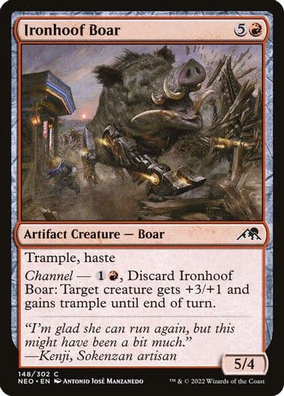 Ironhoof Boar Kamigawa: Neon Dynasty Magic card