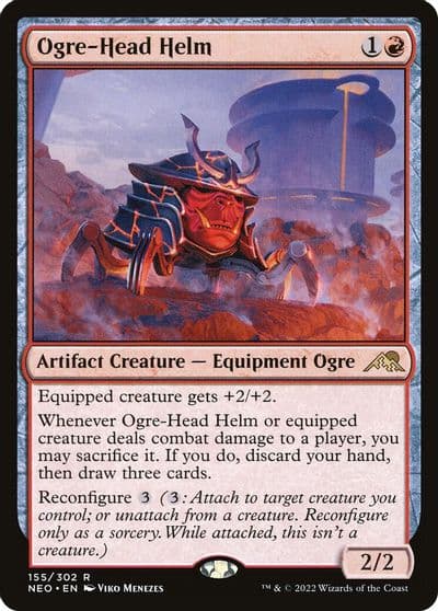 Ogre Head Helm Kamigawa: Neon Dynasty Magic card