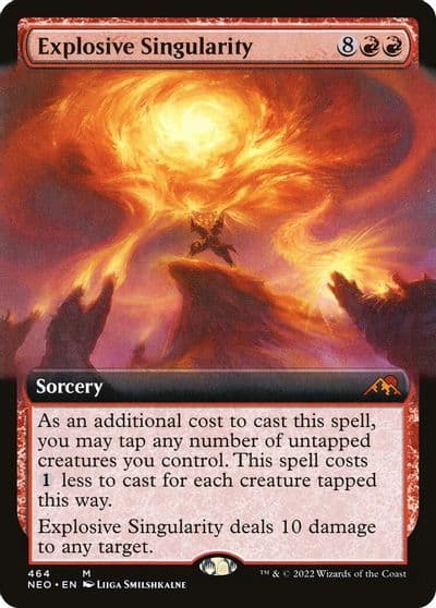 Explosive Singularity Extended Art Kamigawa: Neon Dynasty Magic card