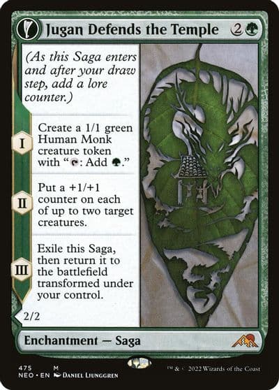 Jugan Defends the Temple Extended Art Kamigawa: Neon Dynasty Magic card