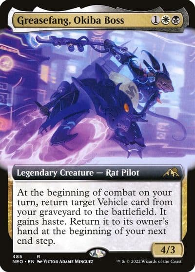 Greasefang Okiba Boss Extended Art Kamigawa: Neon Dynasty Magic card