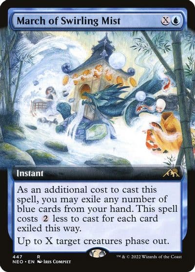 March of Swirling Mist Extended Art Kamigawa: Neon Dynasty Magic card