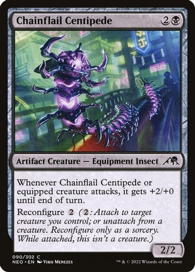 Chainflail Centipede Kamigawa: Neon Dynasty Magic card