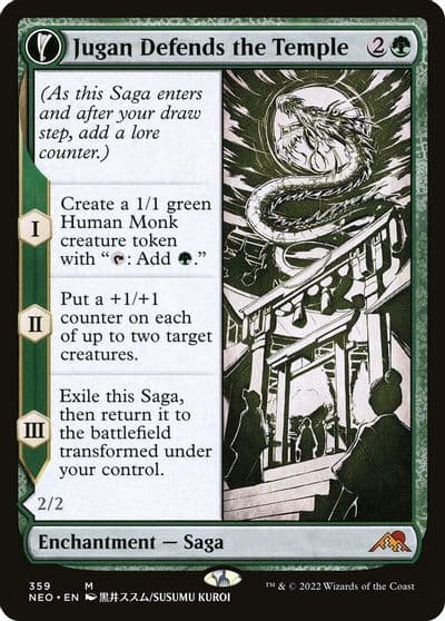 Jugan Defends the Temple Showcase Kamigawa: Neon Dynasty Magic card