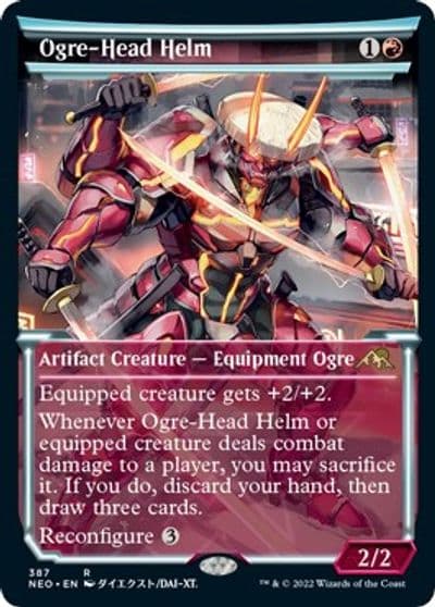 Ogre Head Helm Showcase Kamigawa: Neon Dynasty Magic card
