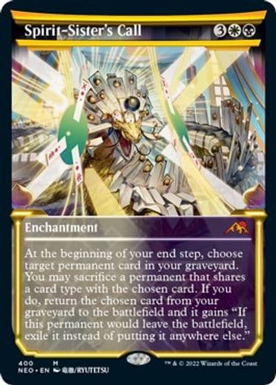 Spirit Sisters Call Showcase Kamigawa: Neon Dynasty Magic card