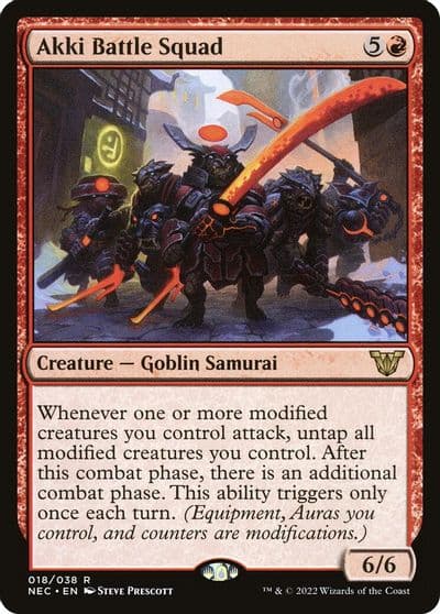 Akki Battle Squad Commander: Kamigawa: Neon Dynasty Magic card