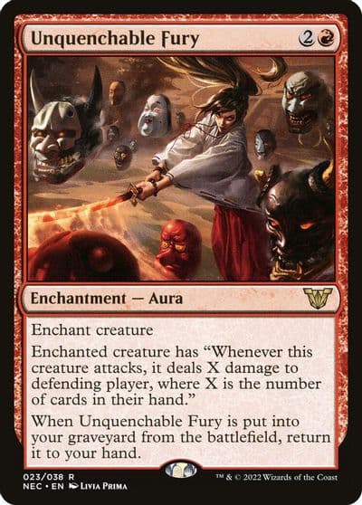 Unquenchable Fury Commander: Kamigawa: Neon Dynasty Magic card