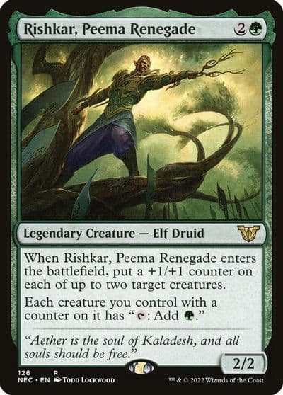 Rishkar Peema Renegade Commander: Kamigawa: Neon Dynasty Magic card