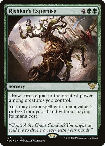 Rishkars Expertise Commander: Kamigawa: Neon Dynasty Magic card