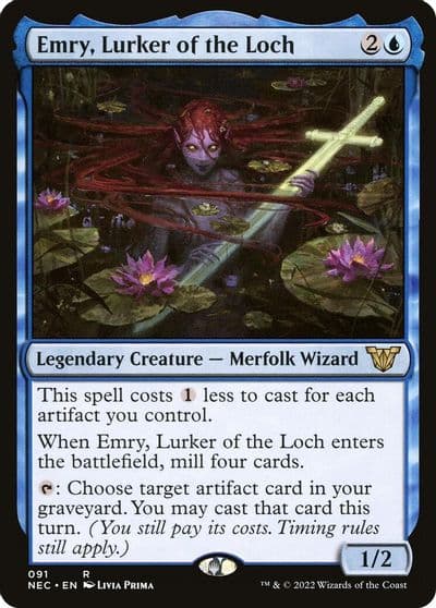 Emry Lurker of the Loch Commander: Kamigawa: Neon Dynasty Magic card
