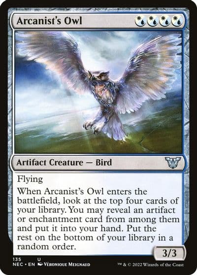 Arcanists Owl Commander: Kamigawa: Neon Dynasty Magic card