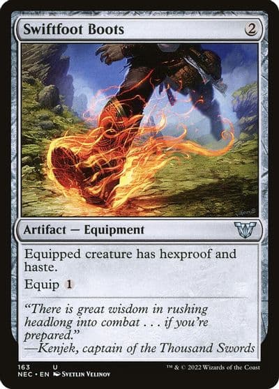 Swiftfoot Boots Commander: Kamigawa: Neon Dynasty Magic card
