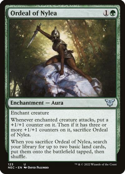 Ordeal of Nylea Commander: Kamigawa: Neon Dynasty Magic card