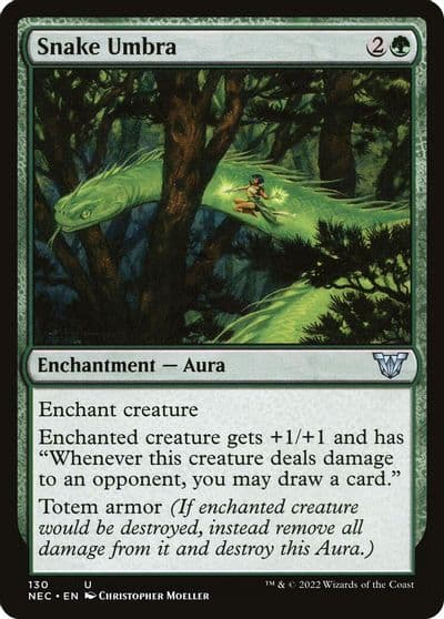 Snake Umbra Commander: Kamigawa: Neon Dynasty Magic card