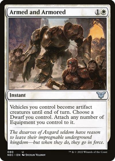 Armed and Armored Commander: Kamigawa: Neon Dynasty Magic card