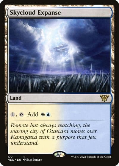Skycloud Expanse Commander: Kamigawa: Neon Dynasty Magic card
