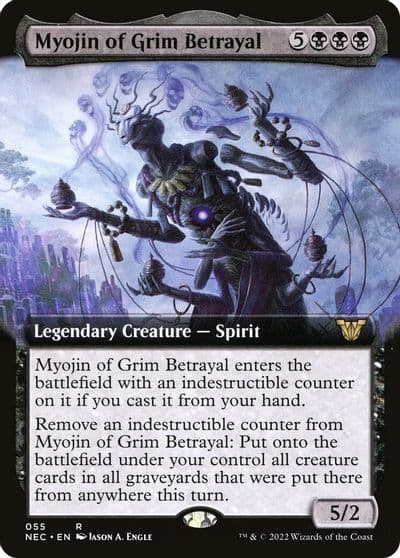 Myojin of Grim Betrayal Extended Art Commander: Kamigawa: Neon Dynasty Magic card