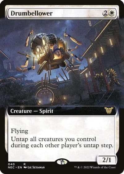 Drumbellower Extended Art Commander: Kamigawa: Neon Dynasty Magic card