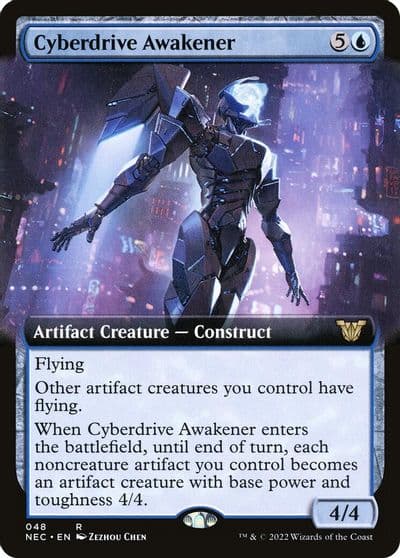 Cyberdrive Awakener Extended Art Commander: Kamigawa: Neon Dynasty Magic card