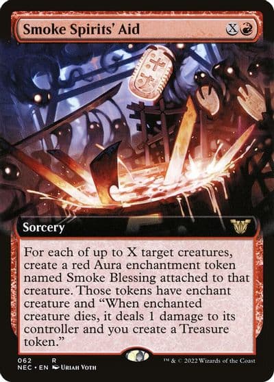 Smoke Spirits Aid Extended Art Commander: Kamigawa: Neon Dynasty Magic card