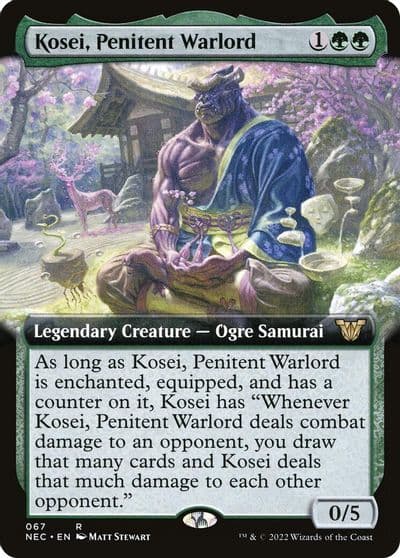 Kosei Penitent Warlord Extended Art Commander: Kamigawa: Neon Dynasty Magic card