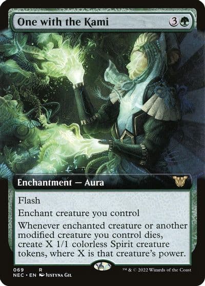 One with the Kami Extended Art Commander: Kamigawa: Neon Dynasty Magic card