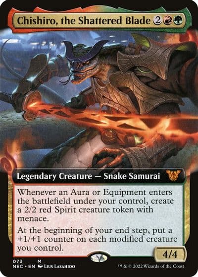 Chishiro the Shattered Blade Extended Art Commander: Kamigawa: Neon Dynasty Magic card