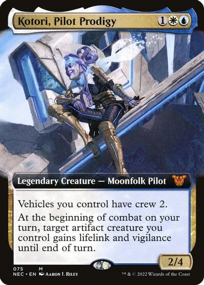 Kotori Pilot Prodigy Extended Art Commander: Kamigawa: Neon Dynasty Magic card